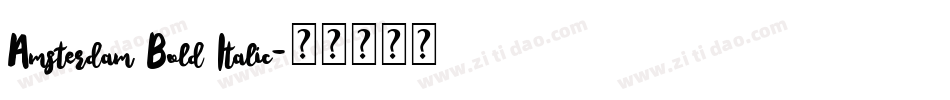 Amsterdam Bold Italic字体转换